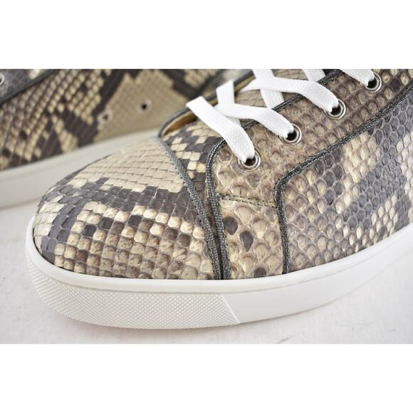 Christian Louboutin Louis Orlato Flat Python Ghost Roccia High Top Sneaker 44 11 - Picture 11 of 13